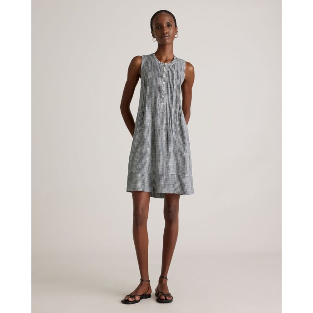 Quince Black and White Sleeveless Dress
